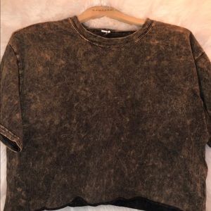 Bleach Washed Crop Tee